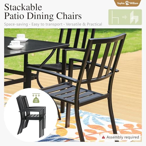 Image of Sophia & William Patio Table and Chairs Set, Outdoor Dining Set for 4