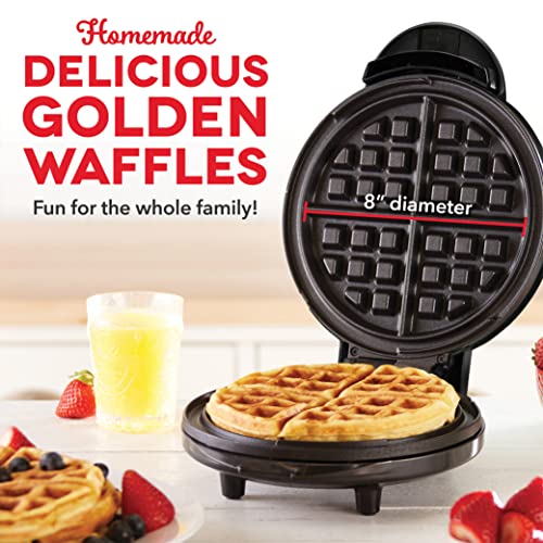 Dash Express 8” Waffle Maker For Waffles, Paninis, Hash Browns + Other Breakfast, Lunch, Or Snacks, With Easy To Clean, Non-Stick Cooking Surfaces - Black #TOP1