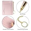URAQT Geldbörse Damen, Mini PU Leder Portmonee für Herren und Frauen, Kleines Zipper Portemonnaie mit 8 Kartenfächern, Schmal Kurzer Geldbeutel Wallet Klein Brieftasche Schlanke Geldbörsen(Rosa) #2
