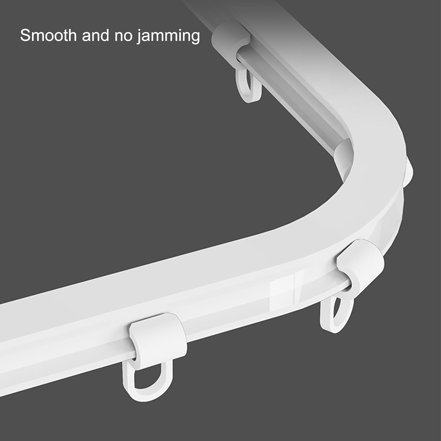 カーテンレール サイレント曲げ可能天井カーテンレールプラスチックスチール素材ドレープレールカーテントラックシステムリビングルームの仕