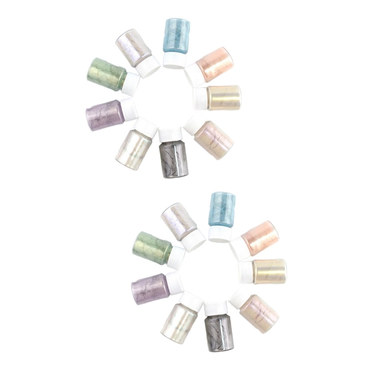 OSALADI 2 series Polvo Polarizado Pigmento Para Tinte Tonificante Polvo De Mica Iridiscente Para Uñas Colorante De Resina Epoxi De Mica Que Cambia De Color De 9 piezas*2