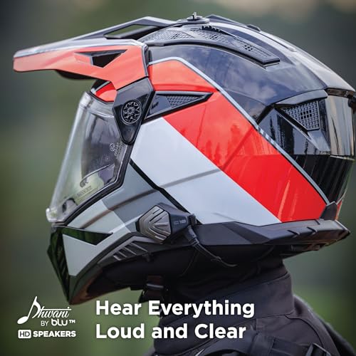 Image of BluArmor C10 Mesh Bluetooth Helmet Intercom - 1-to-1 Rider Communication, 1.2 km Range, HD Voice 16 kHz, IP67 Weatherproof, Bluetooth 5.3, Made in India