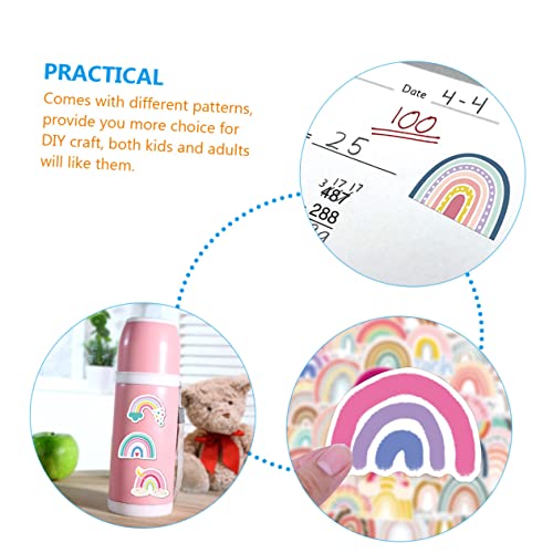 ETHZZLE 150Pcs Decalques De Arco-Íris Adesivos Decalques De Mala Garrafas De Água Adesivos Decalques