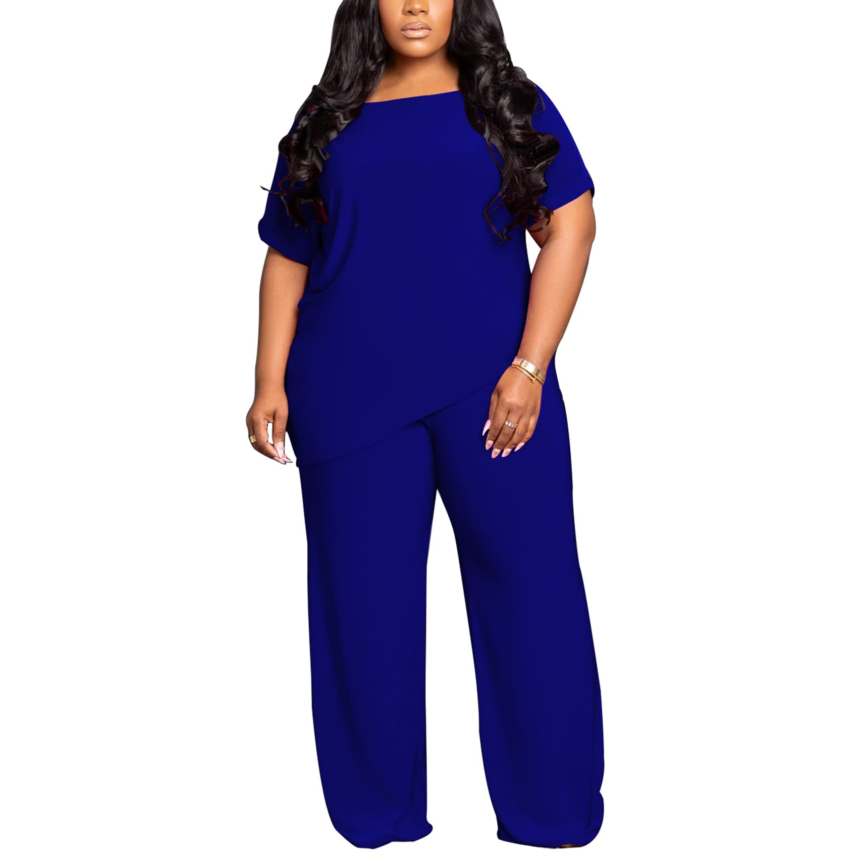 Womens Two Piece Sets Summer Casual Loose Piece Sets Polo