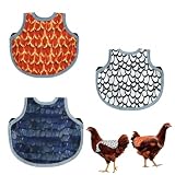 QingWing 3 Stk Hühnersattel, Hühnersattel Verstellbare Riemen Huhn Weste