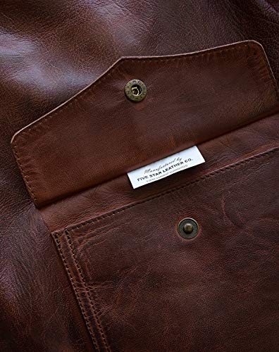 Men's Air Force A-2 Leather Flight Bomber Jacket (Regular and Big & Tall)4