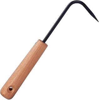 HiChuAng Weeding Tool Handle Weed Garden Weeding Stainless Steel Single Grappling Hook Digging Cultivator Artificial Weeding Machine For Digging Grass Loose Soil Garden Digging Tilling (black)