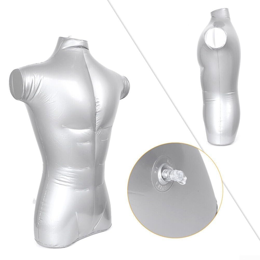 Buste masculin gonflable en PVC pour vitrine d'accessoires de mode