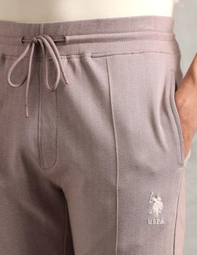 Image of U.S. POLO ASSN. Mens PR003 Chevron Cotton Stretch Lounge Track Pants