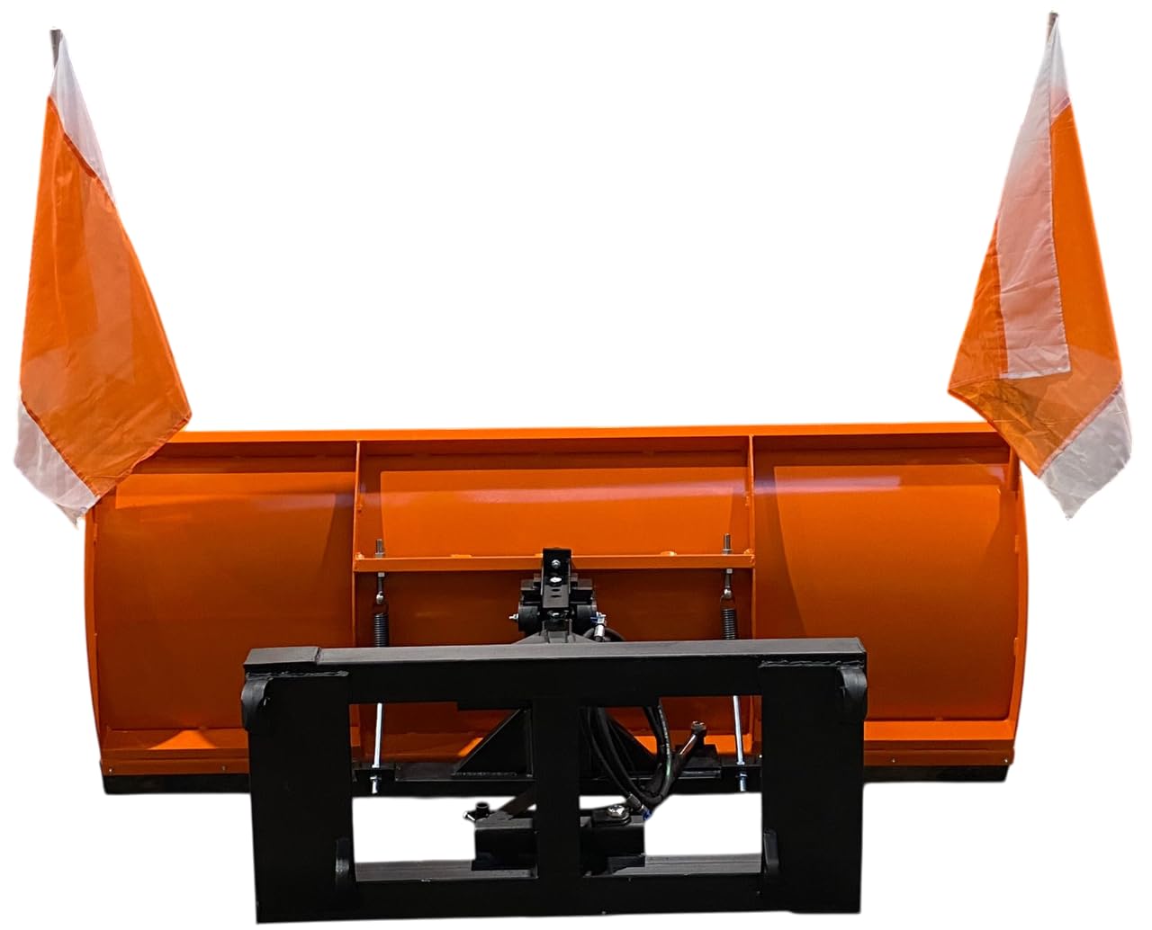 Schneepflug Räumschild Schneeschild Schneeschieber mit Euro Aufnahme Orange / 200 x 75 cm inkl. Hydraulikzubehör
