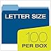 Pendaflex Two-Tone Color File Folders, Letter Size, 1/3 Cut, Navy, 100 Per box (152 1/3 NAV)
