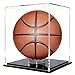 Aloimiki 4-Pack Acrylic Basketball Stand, Display for Basketball, Rugby, Football, Soccer, Volleyball & Memorabilia. Clear Sports Ball & Trophy Holder, Perfect for Home, Office or Store.