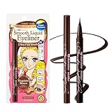 Heroine Make by KISSME Liquid Eyeliner Pen with Ultra-Fine 0.1mm Tip, Waterproof Eyeliner for Sensitive Skin, Cat Eye Liner for Long Lasting Wear, Made in Japan, SMOOTH Exquisite Brown, 1 Count