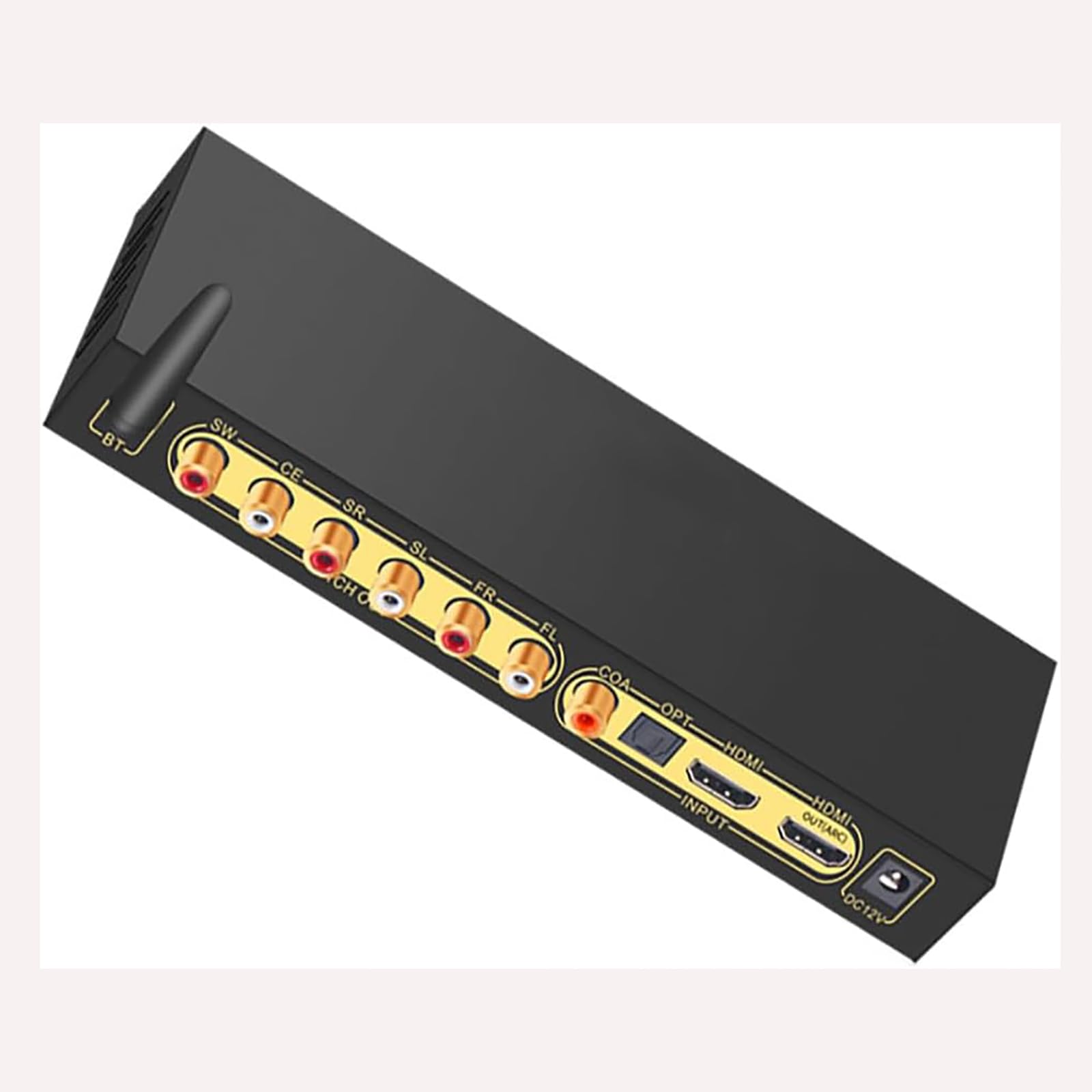 Décodeur De Convertisseur Audio 5.1, Convertisseur Audio Numérique vers Analogique 4K, Sortie Casque 3,5 Mm/Prise en Charge 2.0CH 5.1CH 2.1CH, DAC DTS AC3 FLAC Ape