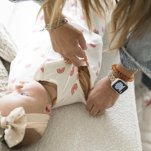 Image of Tiny Twinkle Baby Sleep Sack 3-6 Months 1.0 TOG, Cotton & Elastane Wearable Blanket, Swaddle Transition Micro-Fleece, Machine Washable (Rainbows)