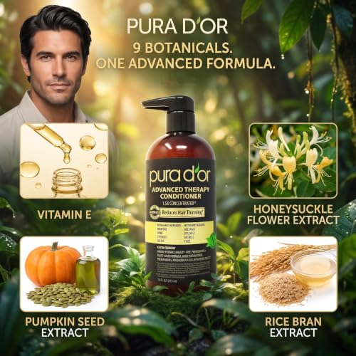 PURA D'OR Advanced Therapy Biotin Conditioner for Thinning Hair, 16oz - image 6