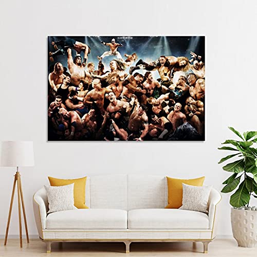 BABAQIQI 20 Wwe Canvas Art Poster en Muur Art Picture Print Moderne Familie slaapkamer Decor Posters 08x12inch (20x30cm) - Afbeelding 4