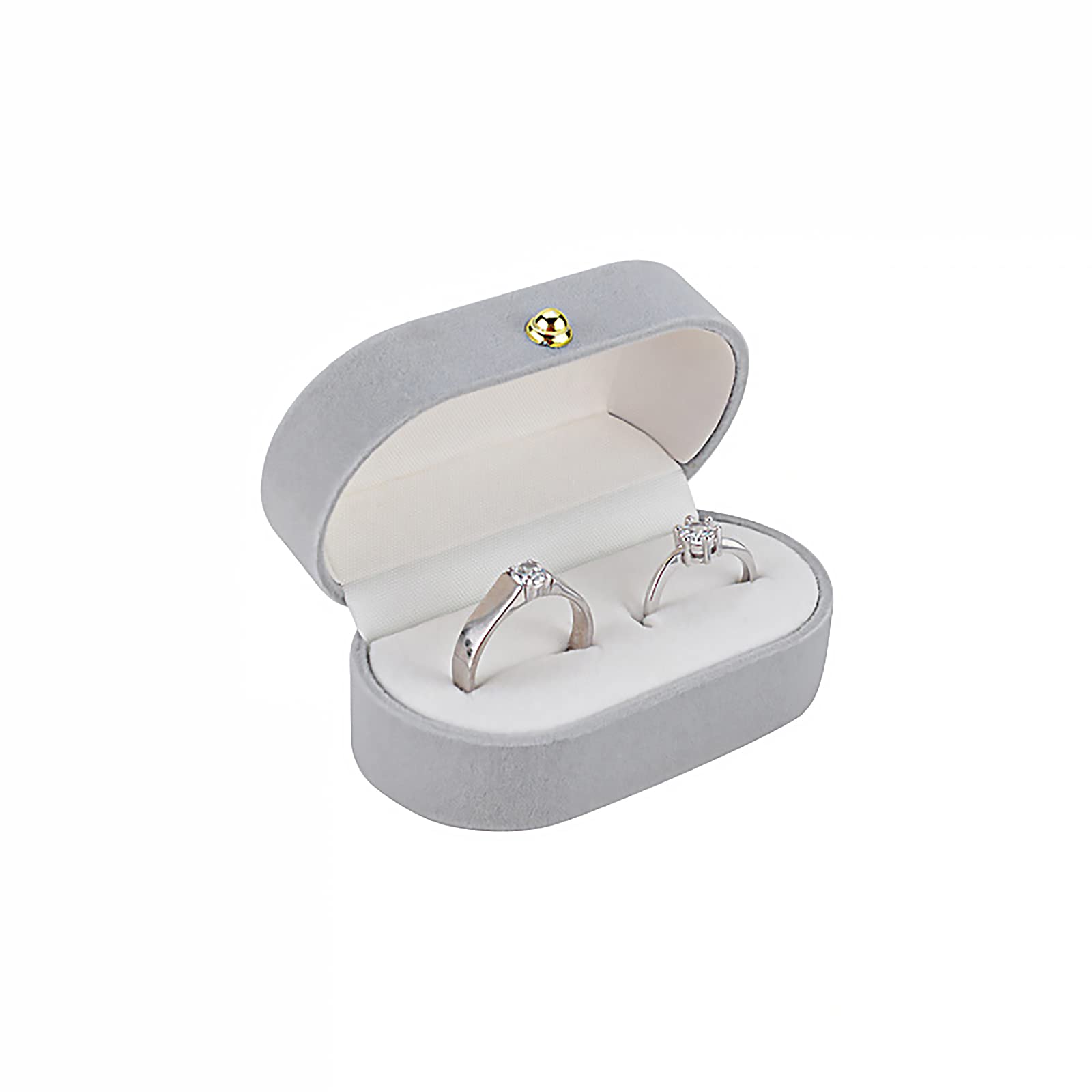 Yijoy Women's Light Grey 2.95*1.57*1.37In Jewelry Box Ring Display Ewellery Organiser Storage Jewelry Gift Box Wedding Proposal Classic Packaging Exquisite Suitable Case Holder For Anniversary Birthday