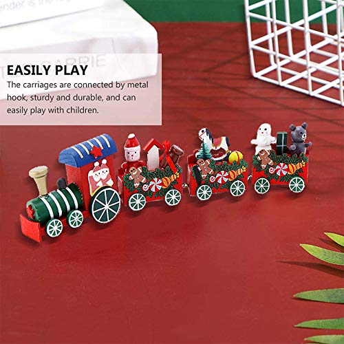 Guizu Treno di Natale in Legno Carino ，Mini
