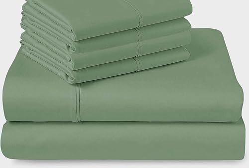 Juego de sábanas tamaño California King, juego de 6 piezas, sábanas de lujo para hotel de 600 hilos, 100% algodón orgánico extra suave, ajuste fácil