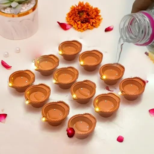 Led Water Sensor Diya for Home (Set of 12) , E-Diya, Warm Yellow Lights, Battery Operated Led Diwali Diya for Home Decor, Festivals Decoration (B0DGFF5DH5) Amazon Price History, Amazon Price Tracker