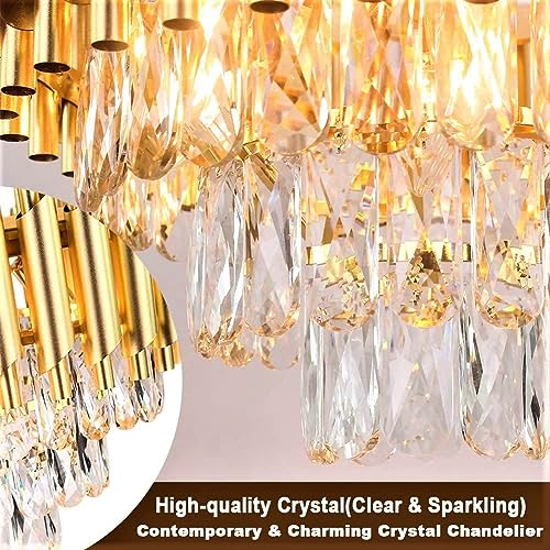Image of Virya Chandelier for Living Room Modern Ceiling Light Jhumar for Hall Light for Living Room (Golden, 600mm)