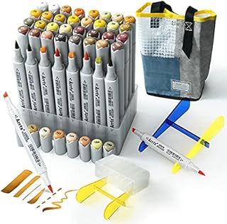 40 Colours Alcohol Markers Set, Arrtx Oros Brush & Chisel Tips Sketch Art Marker Pens for Kids, Artist, Students, Brush Markers for Sketching, Coloring, Calligraphy, Drawing and Illustration.