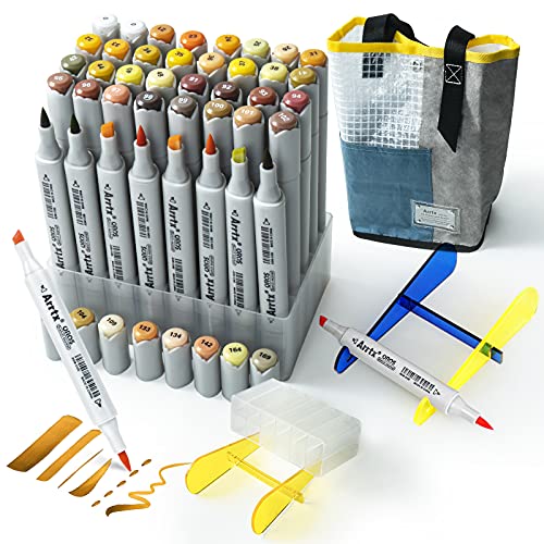 Arrtx Alkohol-Marker OROS 160 Farben, Pinsel- und Keilspitze, permanenter Marker Pen auf Alkoholbasis, Kunstmarker für Künstler und Erwachsene, Malen, Skizzen, Illustrationen, Comic