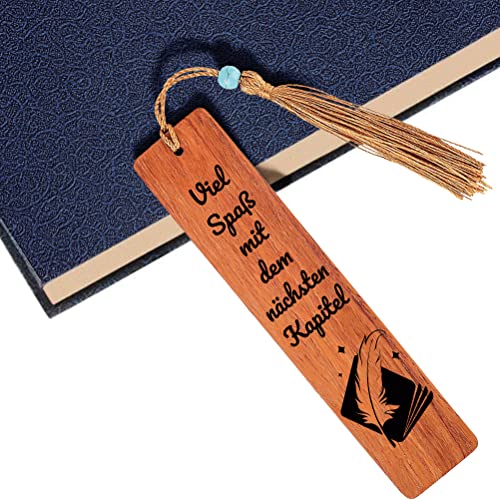 Marcapáginas de madera, vintage con grabado, borla, colgante de entrada de jubilación, regalo de despedida para maestros, marcapáginas de madera, regalos divertidos para niños, hombres y mujeres