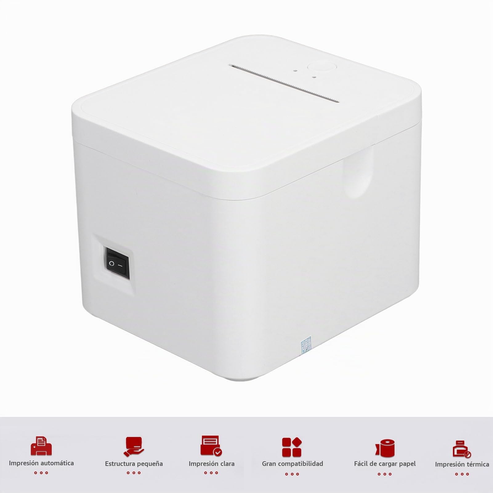 Elprico Impresora de Recibos Bluetooth, Impresora Térmica de Recibos Portátil para Ventas Minoristas de Pequeñas Empresas, Mini Impresora de Recibos de 58 Mm Compatible con iOS,