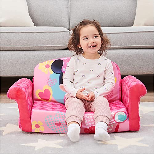 marshmallow furniture children39s 2 in 1 flip open foam sofa minnie mouse by spin master