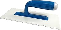 Vista 8 de Hanroy - Llana de plástico con mango de agarre cómodo azul, incluye llanas de acabado de 4" x 9.5", montaje ligero adecuado para raspar, enlucir