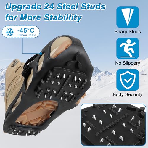 Crampons neige pour chaussures de qualité supérieure : adhérence durable et robuste - 2