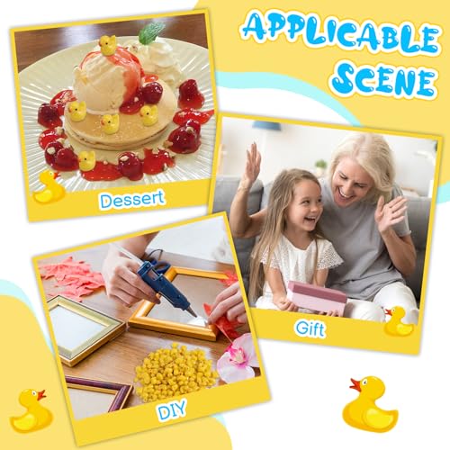 Halinuia 100 Stück Mini Harz Enten, Mini Resin Duck Kleine Figuren Mini Enten Figuren Kleine Ente Miniatur Figuren Niedliche Ente Dekoration für DIY Aquarium Garten Landschaft Puppenhäuser