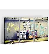 Amazon.com: Multi Panel Graffiti Canvas Wall Art - 3 Piece Amazon.com: Multi Panel Graffiti Canvas Wall Art - 3 Piece