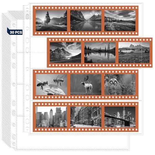 Image of 120 Film Holder 120-4, 120 Film Negative Sleeves for Film Negative Storage, Up to 480 Frames, Pack of 30