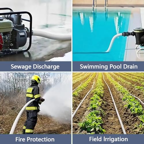 Miniatura 5 de Aoyswuz 10 M Manguera Plana Ø 1 1 4 Pulgadas Manguera 32 Mm, Manguera Contra Incendios Para Bomba De Agua Sumergible O Bomba Aguas Sucias