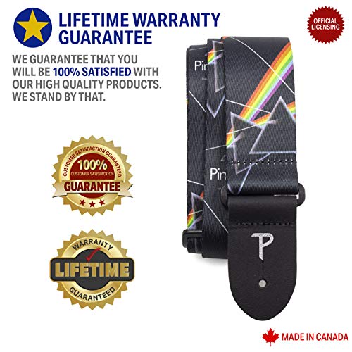 Perri’s Leathers | Pink Floyd Guitar Strap-Polyester | 2” Wide, Adjustable 39” to 58” (LPCP-8090) rose - Les Beatles, Paul McCartney, John Lennon, RIngo Starr, George Harrison Perri's Leathers | Pink Floyd Guitar Strap-Polyester | 2” Wide, Adjustable 39” to 58” (LPCP-8090) rose – Image 4