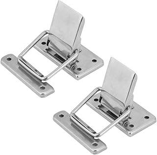 Door Locks Hasp Latch, 1.6 Inch Stainless Steel Safety Packlock Clasp Hasp Lock Latch Hasp Latch Lock Extra Thick Door Gate Lock Hasp with Screws Brushed Finish 2 Pack (1.6 inch)