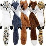 Newthinking No Stuffing Dog Toys, 5 Pack Squeaky Dog Toys Indestructible, Soft Plush Dog Toy for Small Medium Large Dogs