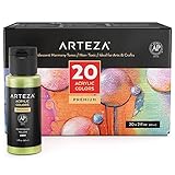 Pintura Acrílica para Manualidades - Con colores de nombre sugerente, como Amarillo Dulce Amanecer, Azul Océano Brillante, Turquesa Súper, Naranja Ácida, Púrpura Tormenta, Rojo Otoño Embrujado y más.