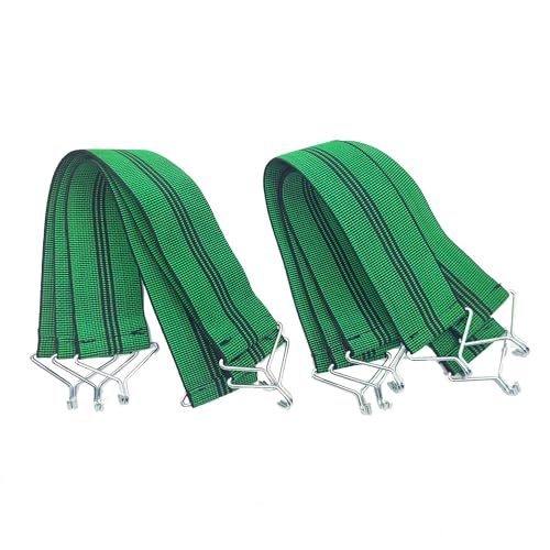 TUKEVA 6 Stück Verstärkte Stuhlgurte Stuhlgurte mit starken Metallhaken Verstärkungsgurt Für Liege Elastische Stuhlverstärkungsgurte einfache Installation für die meisten Liegestühle,Klappstühl (Grün)