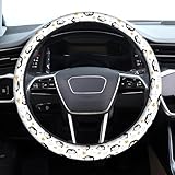 DAORJWL Car Steering Wheel Cover, Anti-Slip Breathable Elastic Neoprene 15 Inch Car Steering Wheel Protector for Women and Men,for Cars, SUVs Cute Penguin