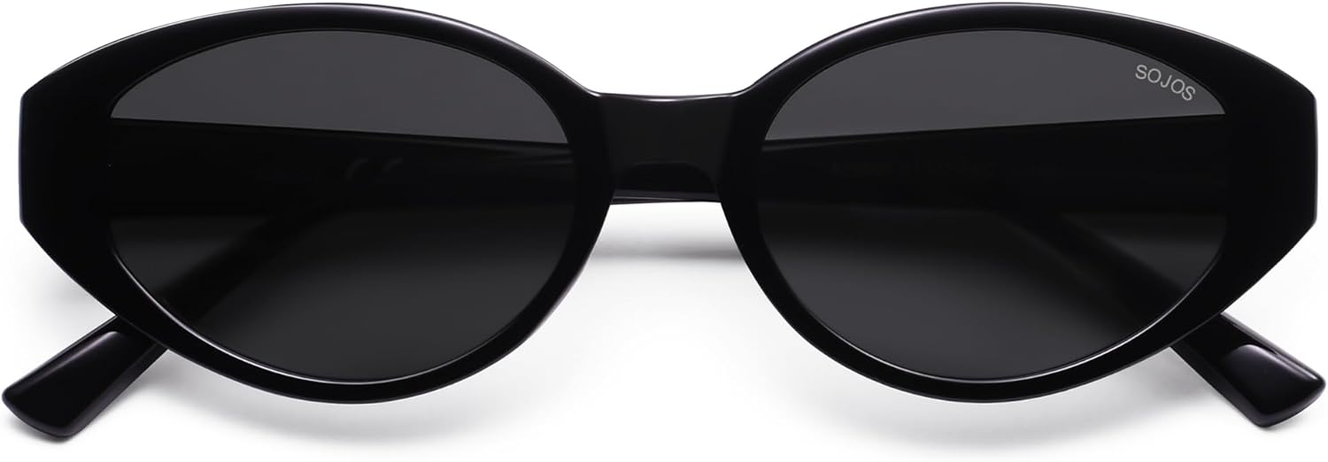 SOJOS Retro Oval Polarized Sunglasses for Women Chic Cat Eye Trendy Vintage Shades UV400 Protection - Image 4