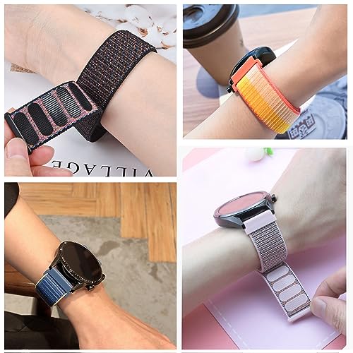 Correa para Samsung Galaxy Watch 6/4/5 40mm 44mm/Watch 5 Pro, Correas Reloj 20mm Nylon para Garmin Forerunner 245/Vivoactive 3/4S,Amazfit Gts 2/4 Mini,Bip,Gts 2/4/3,Gtr 4/Min,Big U/Pro,Bip 3 /Pro,4ST