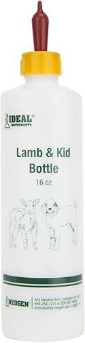 IDEAL 7004 Lamb & Kid - Botella de 16 onzas con tetina de rosca roja