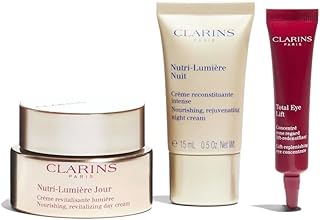 CLARINS Nutri Lumière Starter Kit: 1. Nutri-Lumière Day Cream (50ml) 2. Nutri-Lumière Night Cream (15ml) 3. Total Eye Lift (7ml)