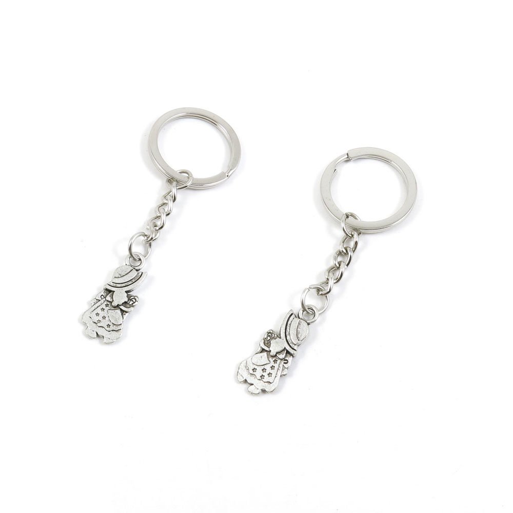 10 Pieces Keychain Keyring Door Car Key Chain Ring Tag Charms Supply M3OM3Q Little Girl