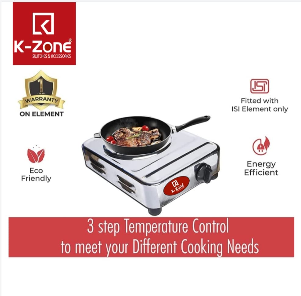 KZONE Electric Cooking Heater 2000W, Power Coating Cooking Stove