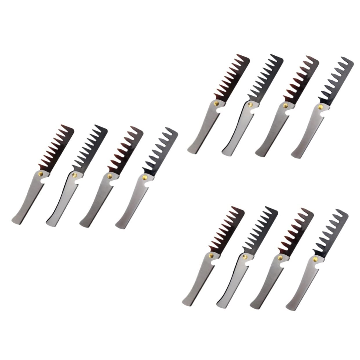 Peigne de coiffure pliable en acier parfait pour retoucher votre toupet en voyage